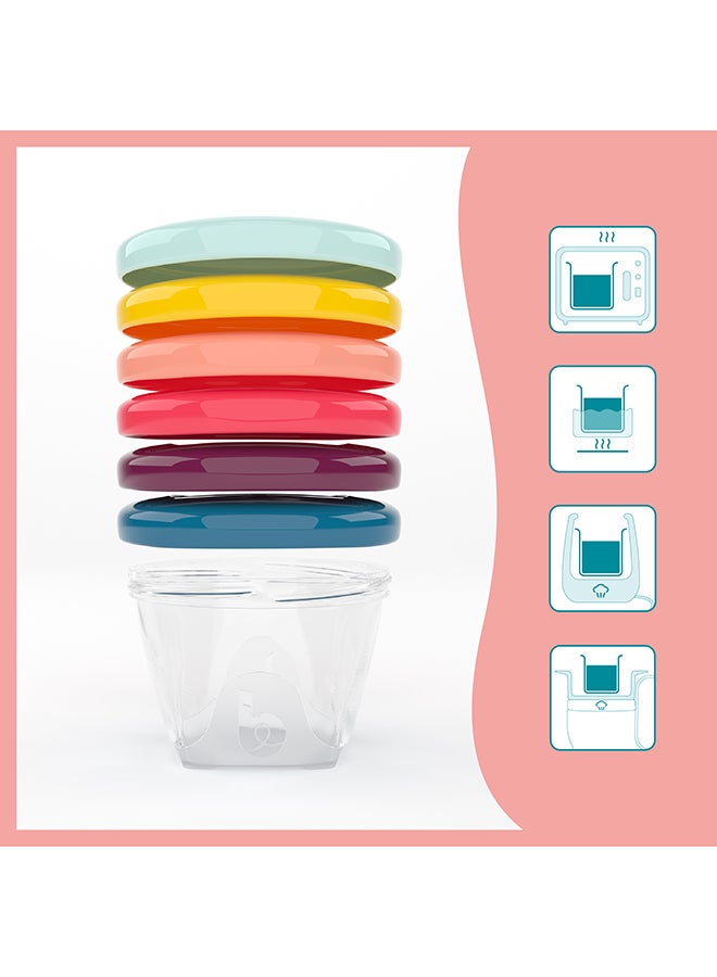 babymoov Pack of 6 Babybols 180 Ml X6, Airtight Food Storage Containers, Bpa - Free, Leak Proof, Stackable, Microwave And Freezer Safe , Reusable - Image 5