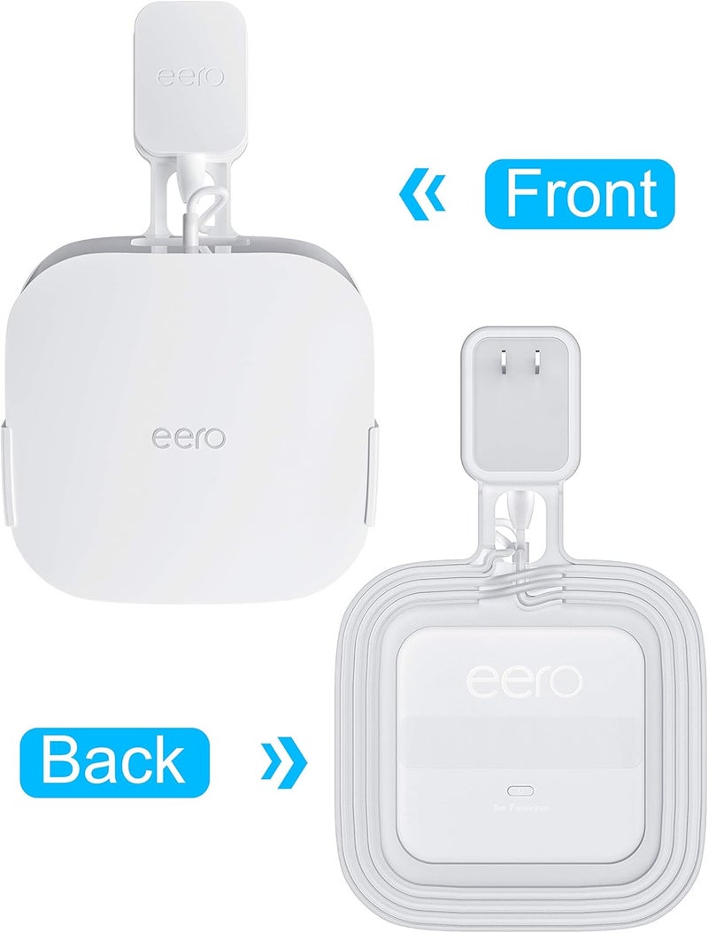COOLWUFAN حامل جداري لجهاز eero Pro 6 أو eero Pro 6E لنظام الواي فاي المنزلي - حامل جداري بسيط وقوي لجهاز eero Pro 6E و Pro 6 ثلاثي النطاق لنظام الواي فاي 6 (أبيض (1 عبوة)) - Image 3