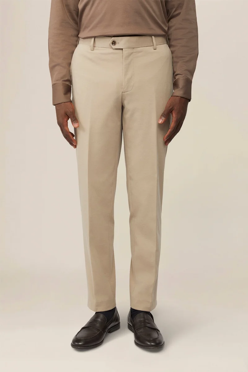Doppelganger Beige Men's regular fit jersey trousers - Beige for Men | Best Price UAE