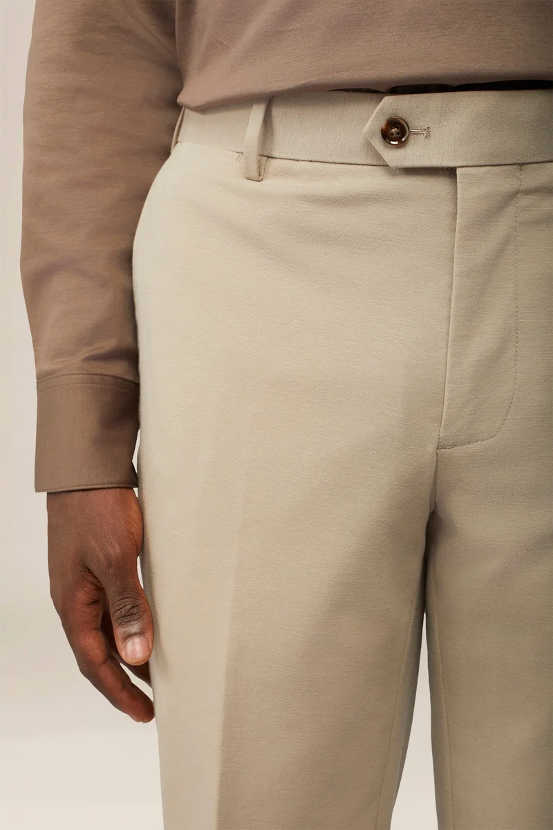 Doppelganger Beige Men's regular fit jersey trousers - Beige for Men | Best Price UAE