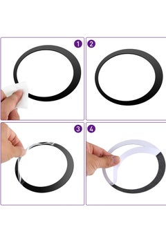 Excefore Acrylic Circle Mirror Wall Stickers, 72Pcs DIY Adhesive Circle Wall Decals, Acrylic Mirror circle Room Decal Art Mural Wallpaper Wall Sticker for Living Room Bedroom Home Decoration  - Image 2