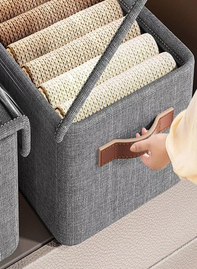 Burmy Cloth Storage Basket with Transparent Lid - Foldable Organizer Box with Handles for Clothes, Towels, Linens, and More - Perfect for Closets, Wardrobes, and Home Organization - Image 5