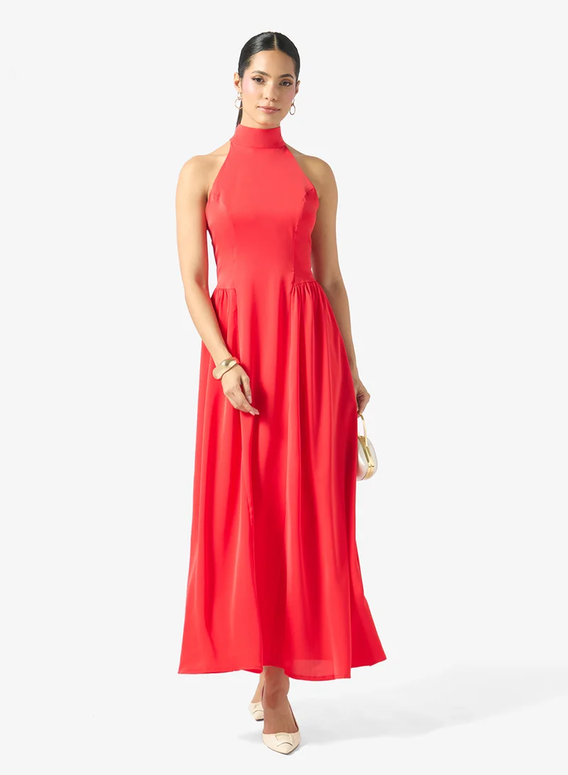 Ella Halter Neck With Pleats