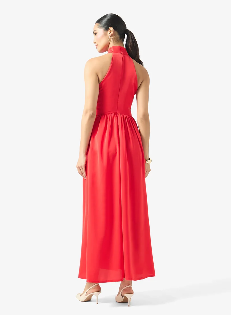 Ella Halter Neck With Pleats