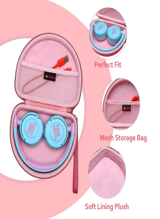 XANAD EVA Hard Case for JBL Junior 320BT / JR300BT / Jr310BT, Sony MDR-ZX110 / MDRZX110NC / MDR-ZX310AP On-Ear Headphones - Pink - Image 3