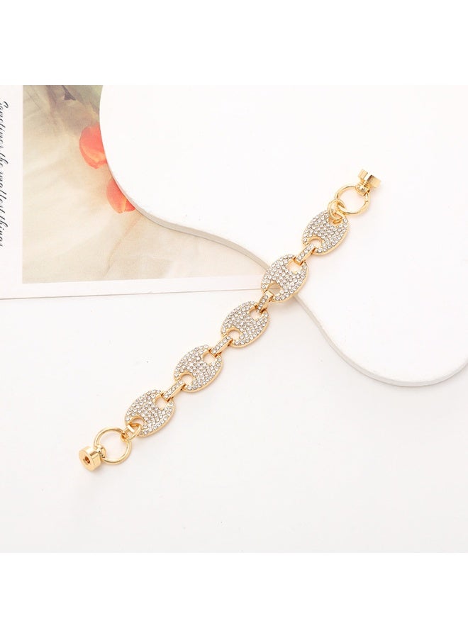 NIBEMINENT Phone Charm/ Chain Strap for Women Girls,Zinc Alloy Full Diamond Cell Phone Case Lanyard Wrist Strap