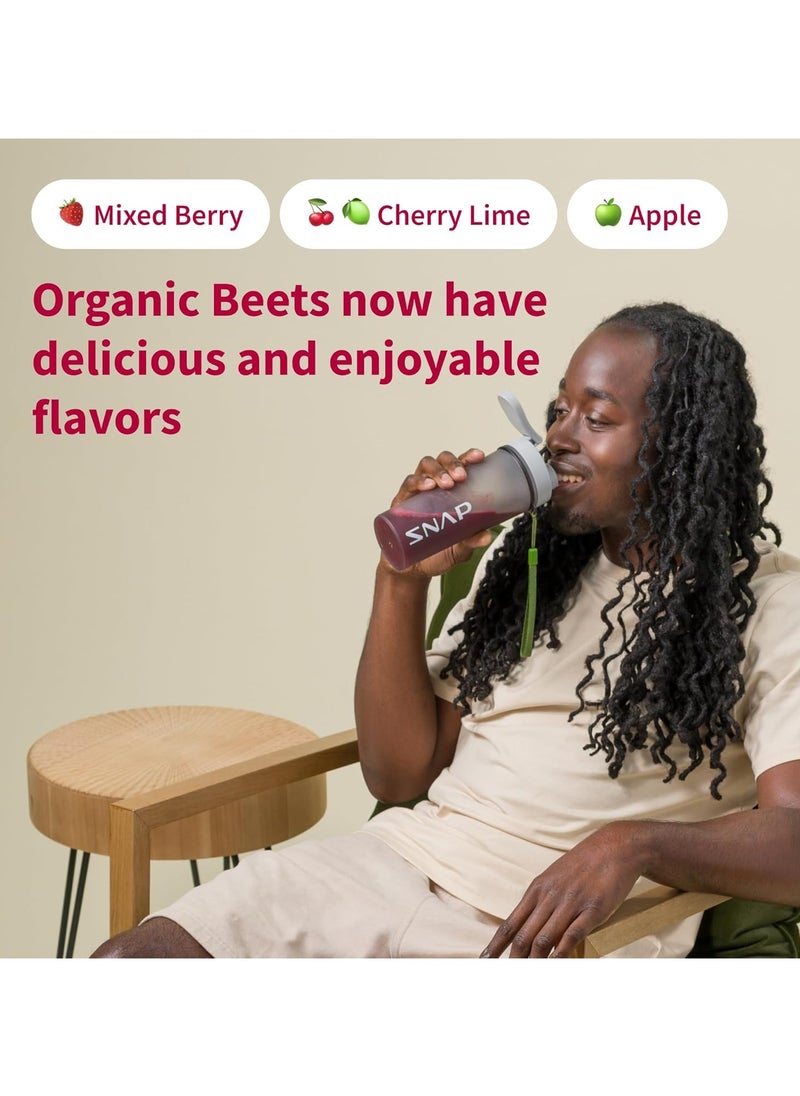 SNAP SUPPLEMENTS - Nitric Oxide Organic Beets+Pomegranate+Red Spinach 3 in 1 Circulation Superfood - Mixed Berry Flavor - 250g 8.8oz Dietary Supplements - Image 1