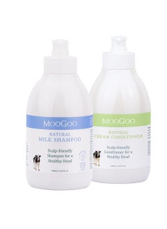 MooGoo Natural Milk Shampoo & Cream Conditioner Pack - For Itchy, Dry, Eczema, Psoriasis & Dandruff Prone Scalps – SLS, Silicone, Sulfate & Paraben Free - Natural & Gentle Formula – 2x 500ml - pzsku/Z38020D3045711B0002E7Z/45/_/1738762362/9342043d-4056-4da2-ba02-ae477137feef