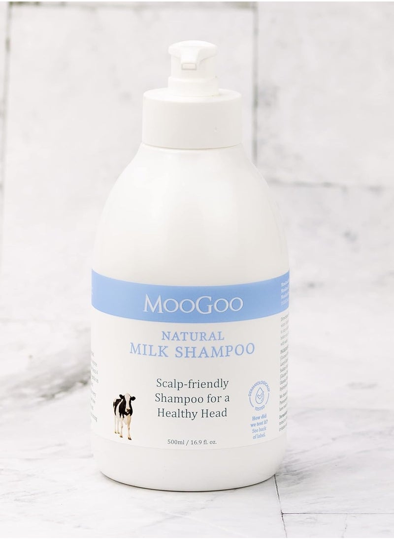MOOGOO MooGoo Natural Milk Shampoo & Cream Conditioner Pack - For Itchy, Dry, Eczema, Psoriasis & Dandruff Prone Scalps – SLS, Silicone, Sulfate & Paraben Free - Natural & Gentle Formula – 2x 500ml  - Image 3