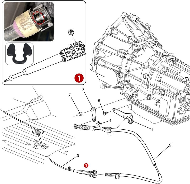 PQY Shift Cable Clip Kit for 4l80e and 4l60e Gearboxes - Image 5