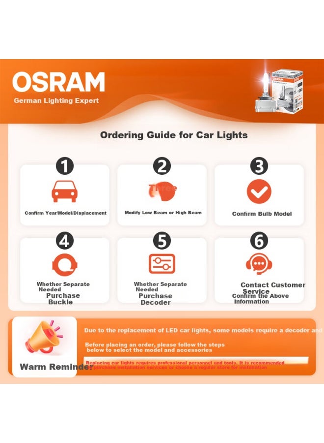 Osram Automotive Xenon Headlight Bulb Clc D2s , Imported From Germany, Single Pack - Image 2