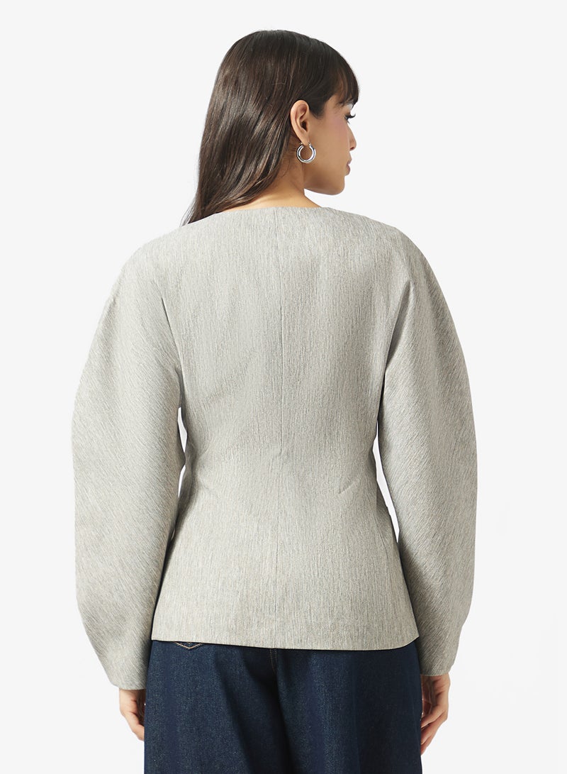 TOPSHOP Minimal Tailored Collarless Blazers - Image 2