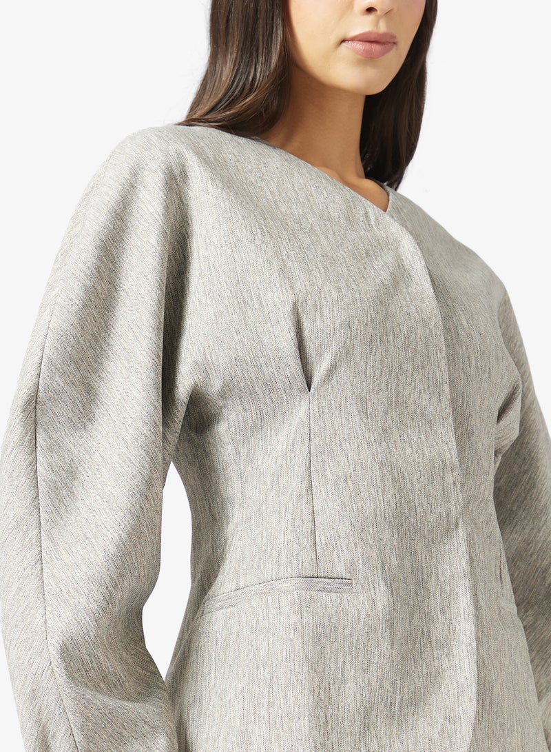 TOPSHOP Minimal Tailored Collarless Blazers - Image 3