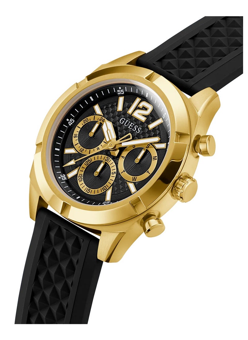 GUESS Mens Black Gold Tone Multi-function Watch - GW0729G2  - Image 2