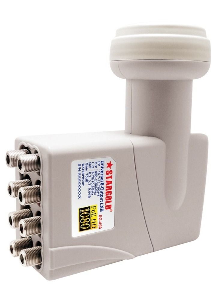 Stargold 70dB Universal Satellite Dish 8 Output Octo LNBF Outstanding Linearity Waterproof Digital Satellite TV LNB  - Image 1