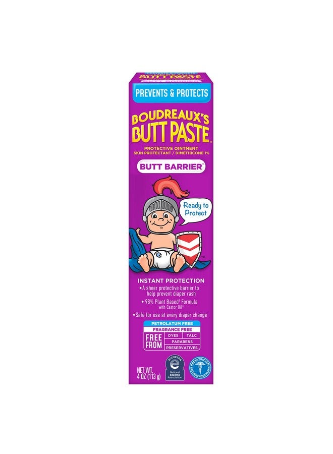 Boudreaux's Butt Paste, Butt Barrier Ointment, Rash Prevention, 4oz tube - Image 1