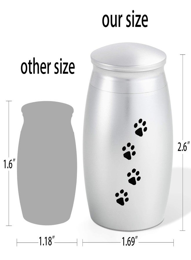 LINES ARTE 2.67 Inches Small Keepsake Urns for Dog Ashes,Mini Cremation Tiny Urn for Memorial Dog or Cats Pet Ashes with Paw Print - Image 2