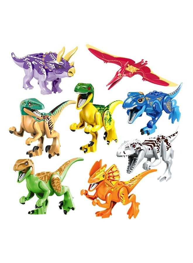 RollsTimi  8-Piece Mix and Match Magic Dinosaur Model Building Set Featuring Movable Jaws, Neck & Joints 3+ Years - Image 1