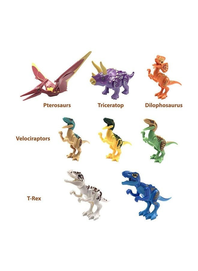 RollsTimi  8-Piece Mix and Match Magic Dinosaur Model Building Set Featuring Movable Jaws, Neck & Joints 3+ Years - Image 2