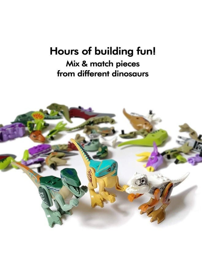 RollsTimi  8-Piece Mix and Match Magic Dinosaur Model Building Set Featuring Movable Jaws, Neck & Joints 3+ Years - Image 5