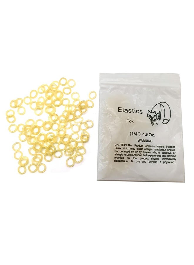 Generic 5 Pcs Orthodontic Elastic Rubber Bands, 4.5 Oz 1/4" Size Dental Rubber Traction Bands for Teeth Gap, Braces, Dog Grooming Top Knots, Bows, Braids, Tooth Gaps, and Dreadlocks - Image 1