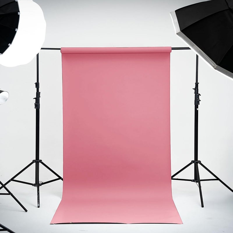 Kate Seamless Paper Backdrop for Photography Solid Pink Backdrop Paper (53''x16.4' Baby Pink) - Image 2