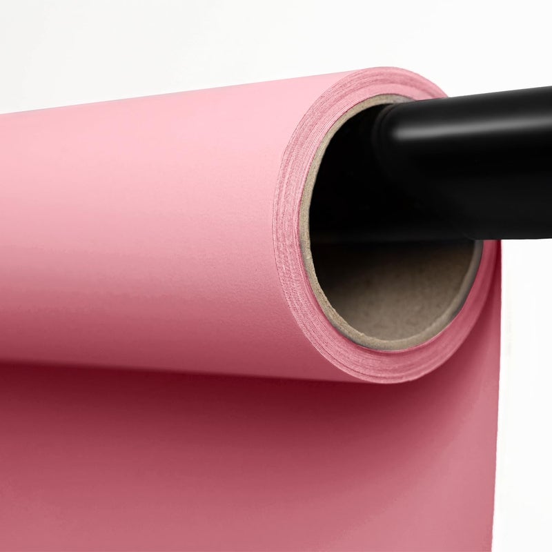 Kate Seamless Paper Backdrop for Photography Solid Pink Backdrop Paper (53''x16.4' Baby Pink) - Image 1