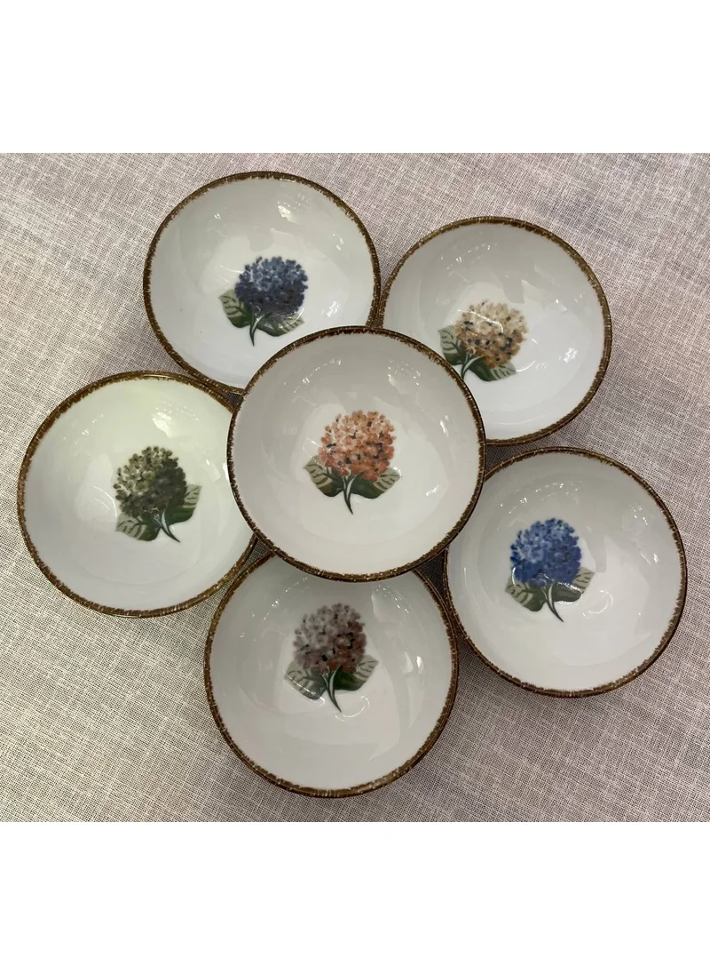 Porland Hydrangea Bowl Set 10 cm for 6 People