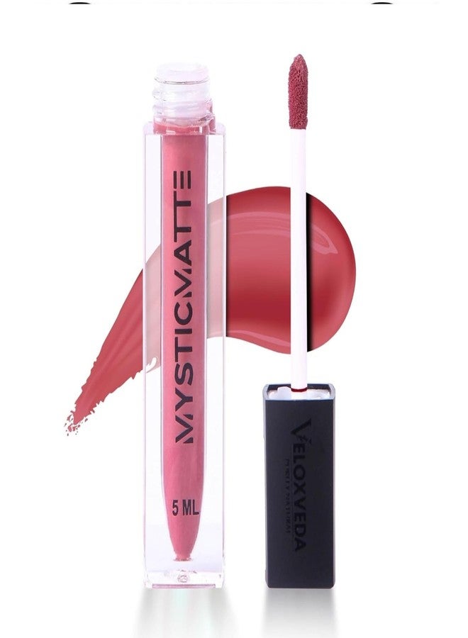 Veloxveda Mystic Matte Liquid Lipstick - Natural Elegance (Shade-04), 5ml - Soft Mauve Pink, Long Lasting, Waterproof & Smudge-Proof Matte Finish - Image 2