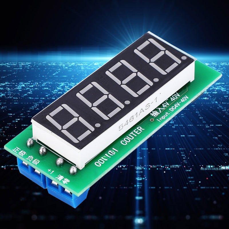 وحدة العداد عالية الجودة مع شاشة رقمية 4 أرقام ووظيفة الذاكرة QF C04 DC4-40V - Image 1