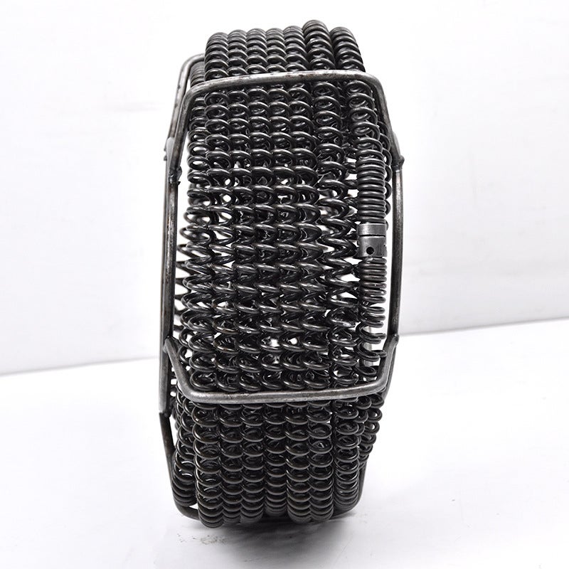 Sewer dredger special tool dredger bold encryption spring pipe dredger flexible shaft steel wire accessories(Small basket 9 m plus accessories) - Image 4