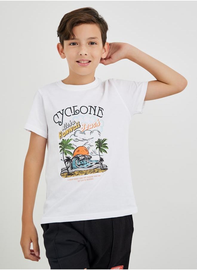 Styli Styli Boys Graphic Print Short Sleeve T-Shirt  - Image 3