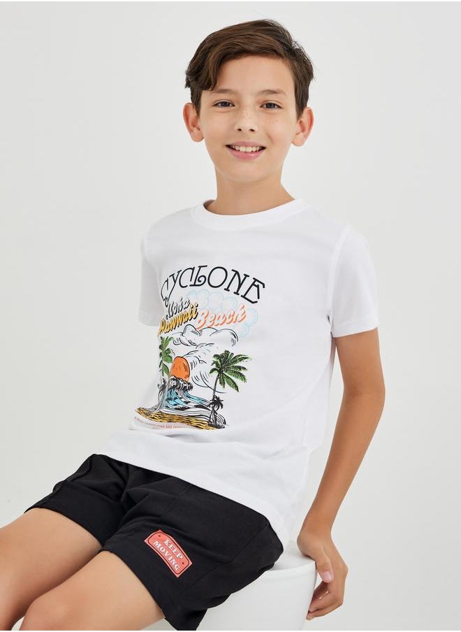 Styli Styli Boys Graphic Print Short Sleeve T-Shirt  - Image 1
