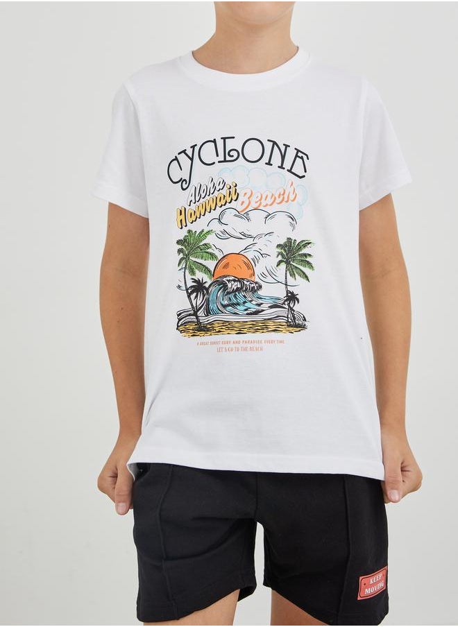 Styli Styli Boys Graphic Print Short Sleeve T-Shirt  - Image 4