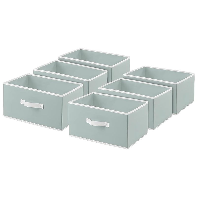 Kuber Industries Set of 6 Foldable Organisers Storage Box for Clothes Dress Organizer Cubbies Storage Cubes for Innerwear Undergarments Socks Jeans Books Arranging Utility Box Grey - Image 1