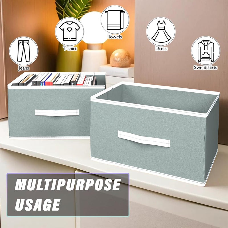 Kuber Industries Set of 6 Foldable Organisers Storage Box for Clothes Dress Organizer Cubbies Storage Cubes for Innerwear Undergarments Socks Jeans Books Arranging Utility Box Grey - Image 5