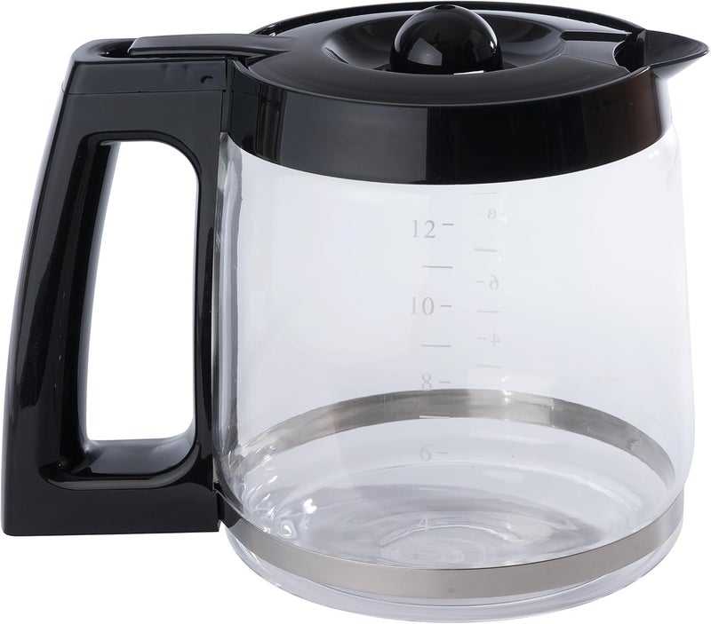 MRX Solutions Replacement 12-Cup Glass Carafe for Cuisinart Coffee Maker (fits DCC-1200PRCCHW-12, CHW-12P1, DCC-1100BK, DCC-1200, DCC-2650, DGB-550BK, DGB-550BK1 DGB-625BC, DGB-700BC, SS-12) - Image 1