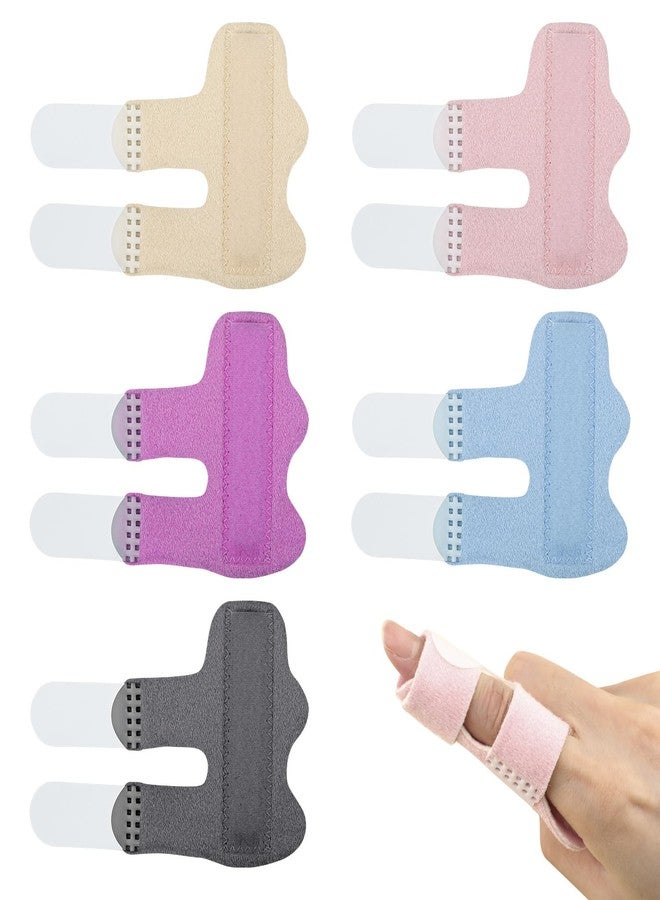 Motroce 5PCS Trigger Finger Splints, Adjustable Finger Brace in 5 Colors for Arthritis, Tendonitis & Sports Injuries, Reusable Support for Thumb & Fingers - Image 1