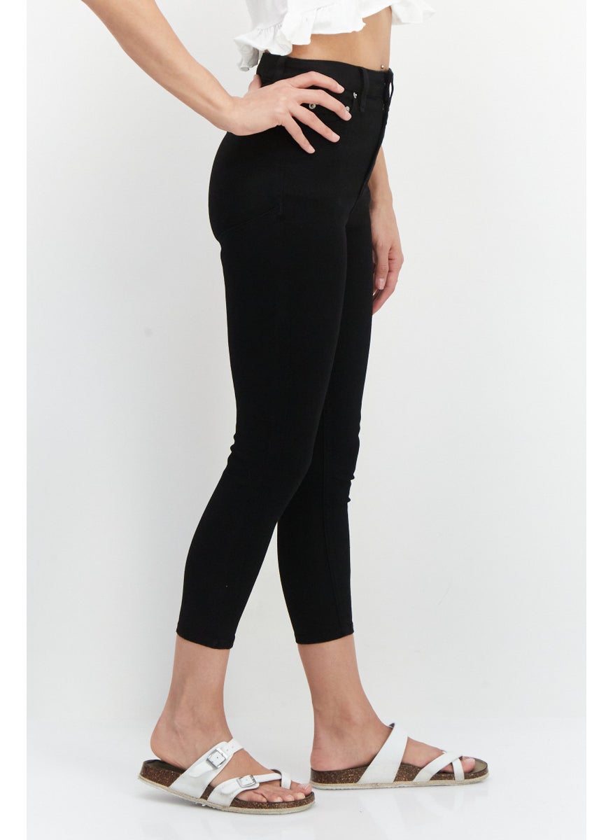 Asos Petite Women Skinny Fit Solid Stretchable Denim Jeans, Black  - Image 2