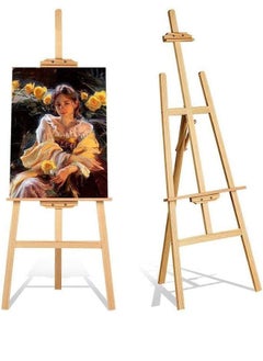 Taimi Studio Easel Wooden AFrame Folding Beechwood Artist Art Craft Adjustable Display Exhibition for Drawing Painting Holder 1.5m  - Image 1