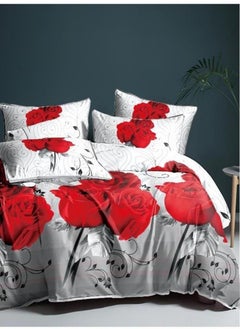 EXPRESS BEDSHEETS 4-Piece Luxurious And Comfortable Home Living Soft Touch Durable Lightweight Cotton Bed Sheet Set with Luxury Feel Beautiful 2PCS Pillow Covers, FITTED SHEET 200 x 200, DUVET COVER  240 x 260  - Image 2