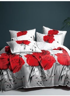 EXPRESS BEDSHEETS 4-Piece Luxurious And Comfortable Home Living Soft Touch Durable Lightweight Cotton Bed Sheet Set with Luxury Feel Beautiful 2PCS Pillow Covers, FITTED SHEET 200 x 200, DUVET COVER  240 x 260  - Image 1