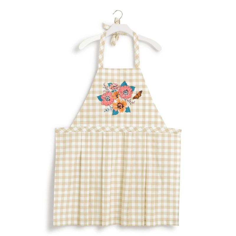 Vera Bradley Women's Lightweight Cotton Apron, Peach Blossom Picnic - Recycled Cotton, One Size - Image 1