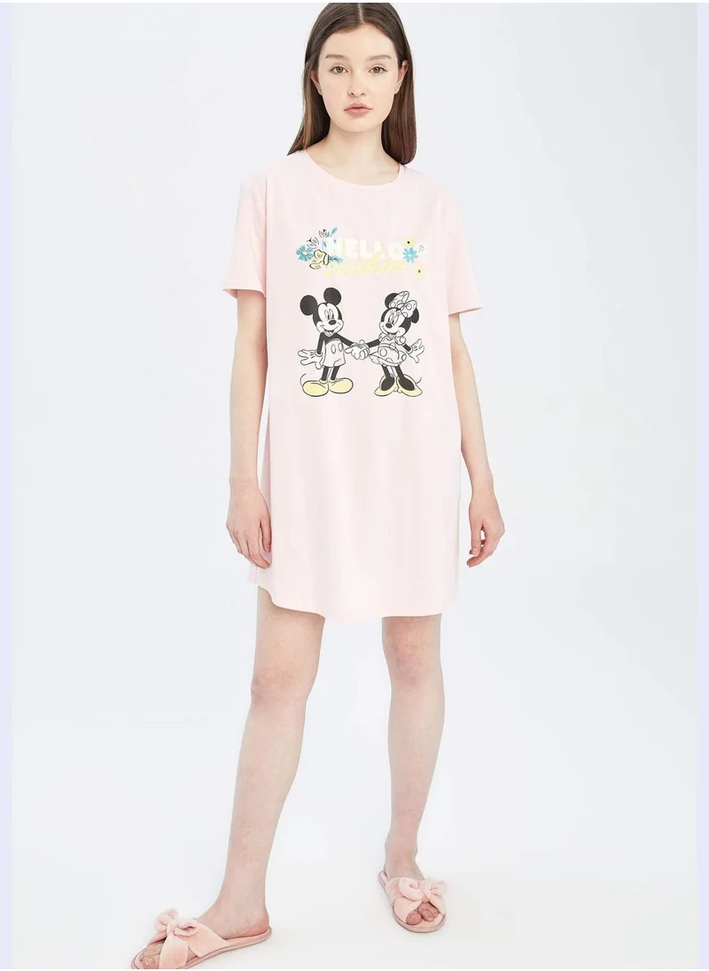 DeFacto Regular Fit Strappy Disney Mickey And Minnie Print Nightdress