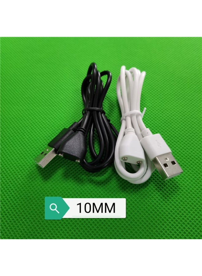 Adults Magnetic Charging Cable 4-13MM Center Distance Airplane Cup Sexual Products USB Charging Cable Digital Power Line-Color:Center Distance 10MM Black 0.8 Meters  - Image 1