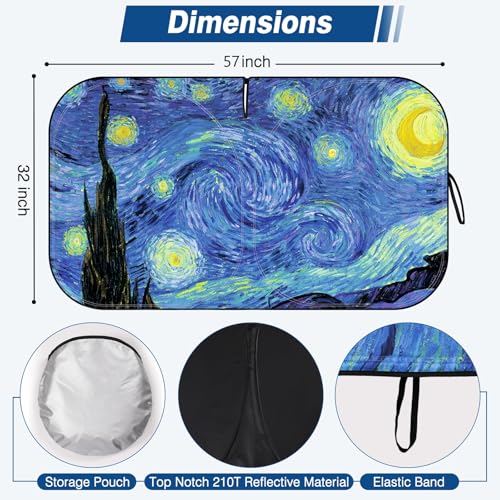 Tavaleu Car Windshield Sun Shade Foldable Front Window Sunshade Blocks UV Rays Keep Car Interior Cool Universal Fit for Hatchback Truck SUV MPV - Image 3