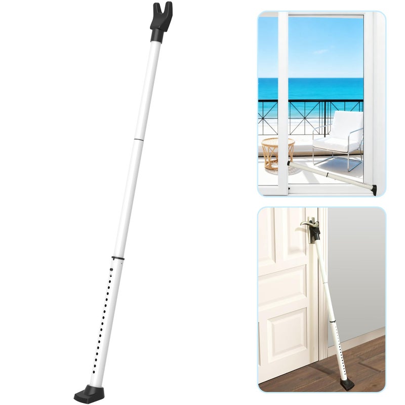 Tikelly 2025 Upgraded 2-in-1 Door Security Bar,Door Stoppers,Adjustable Heavy Duty Stoppers Jammer for Apartment,Home, Hotel Room,Travel(1 Pack,White) - Image 1