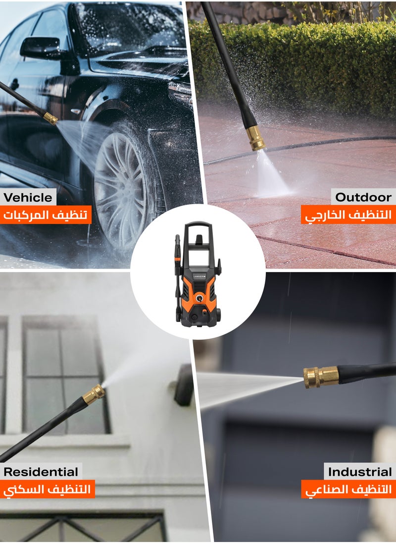 LAWAZIM - Heavy Duty High-Pressure Washer -2000W- Powerful Electric Pressure Cleaner for Outdoor Cleaning Tasks Corded Power Washer - for Household Vehicle Patio Garden Sideroads and Surface Cleaning - Image 1