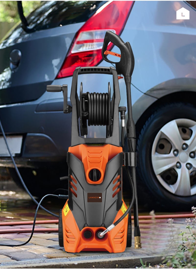 LAWAZIM - Heavy Duty High-Pressure Washer -2000W- Powerful Electric Pressure Cleaner for Outdoor Cleaning Tasks Corded Power Washer - for Household Vehicle Patio Garden Sideroads and Surface Cleaning - Image 1