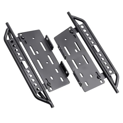 FriHobby 110 RC Crawler Rock Sliders Left Right Metal RC Pedals Side Board Steps Plate Running Boards FootPlate for 110 Axial SCX10 SCX10 II 90046 Redcat Gen 7 Body Shell Accessories - Image 1